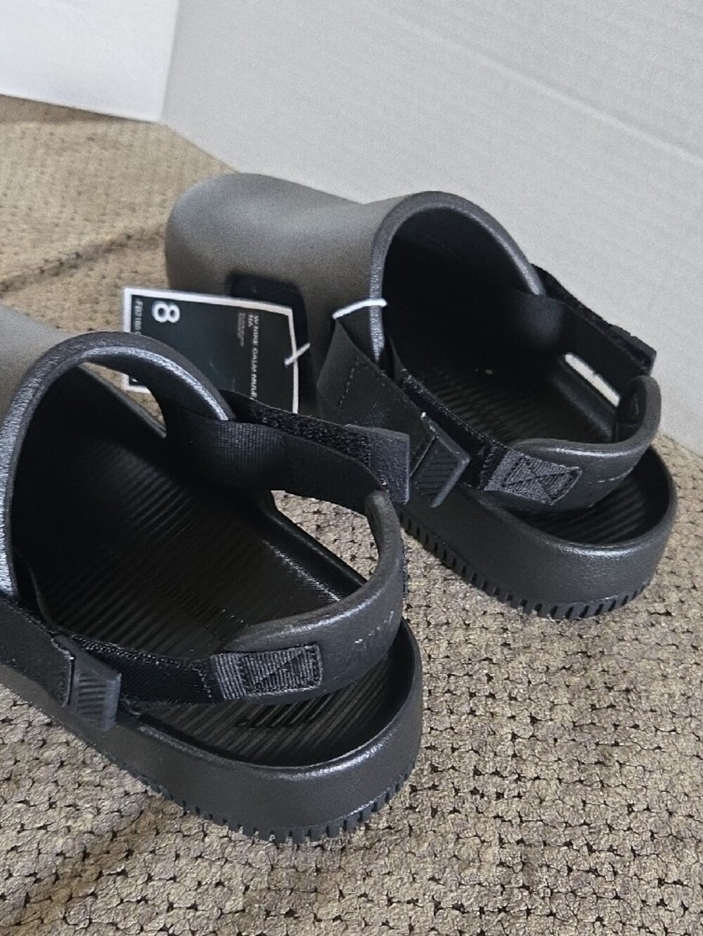 Nike Unisex Black Slip-On Clog Sandals with Heel Strap Size 8 Eur 39 Nwt Black - Picture 5 of 12